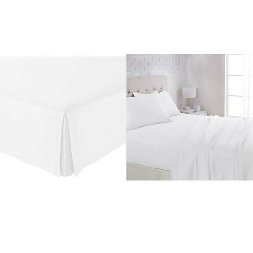 Basics Pleated Bed Skirt - Queen Size Bright White